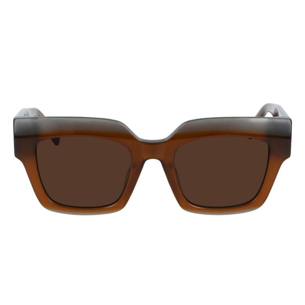 MCM 51mm logo plaque square sunglasses brown